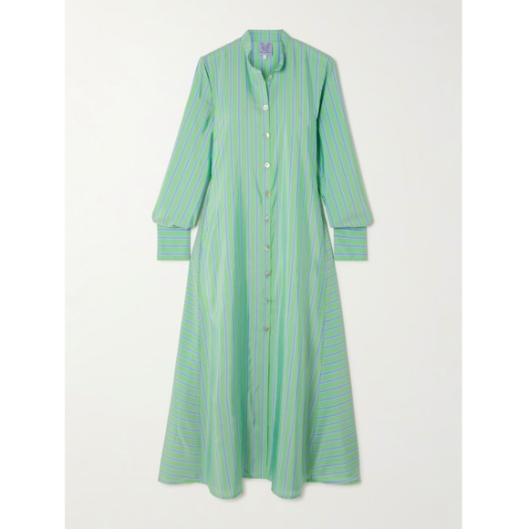 Thierry Colson The Alla Striped Silk Midi Dress, M, Like New - Picture 3 of 8